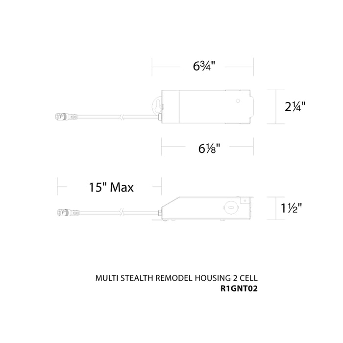 WAC R1GRT02 Multi Stealth 2 Cell Remodel Housing