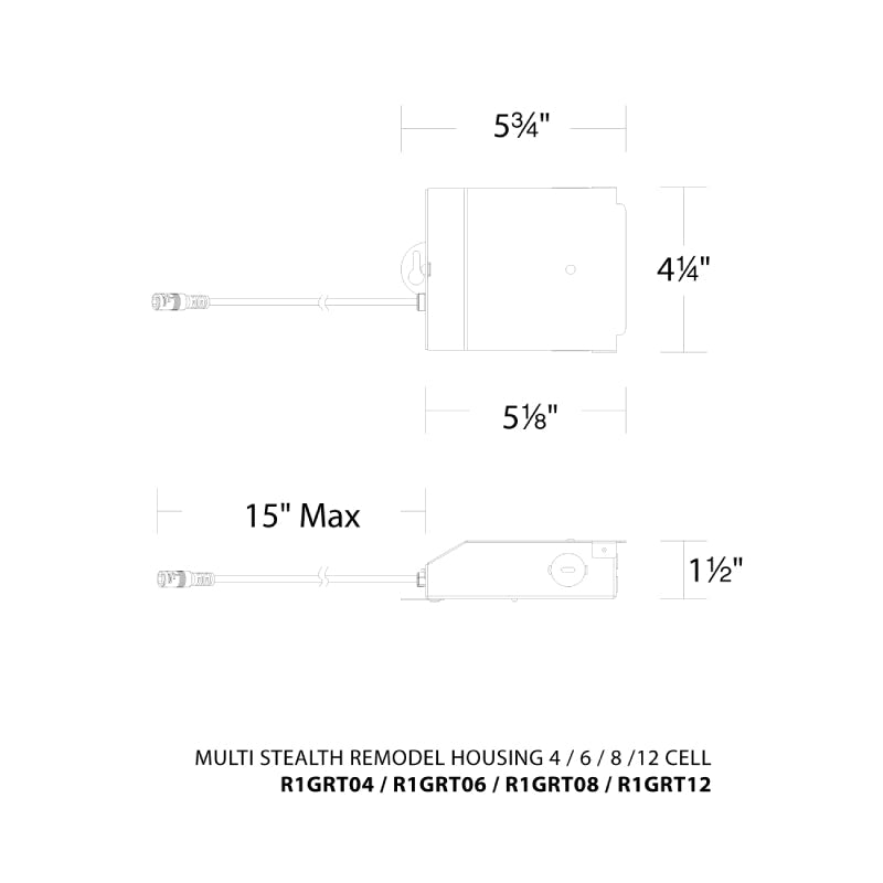 WAC R1GRT08 Multi Stealth 8 Cell Remodel Housing