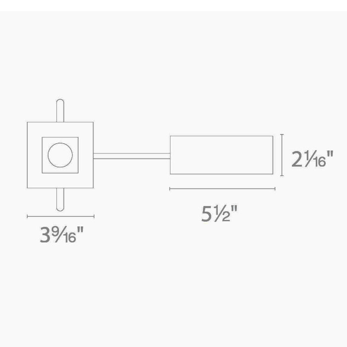 WAC R2BSA-11 Ocularc 2.0 11W 2" Square 0° - 35° Adjustable Downlight