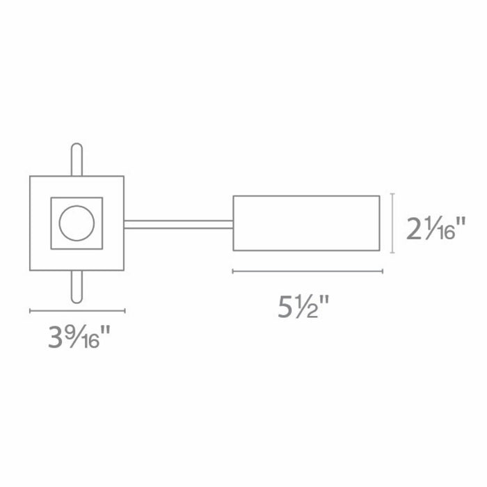 WAC R2BSD Ocularc 2.0 9W 2" Square Open Reflector