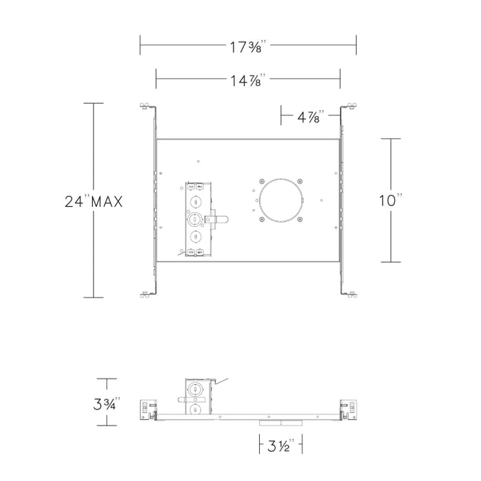 WAC R2FBFT-1 FQ 2" 15W New Construction Frame-In Trimmed Housing