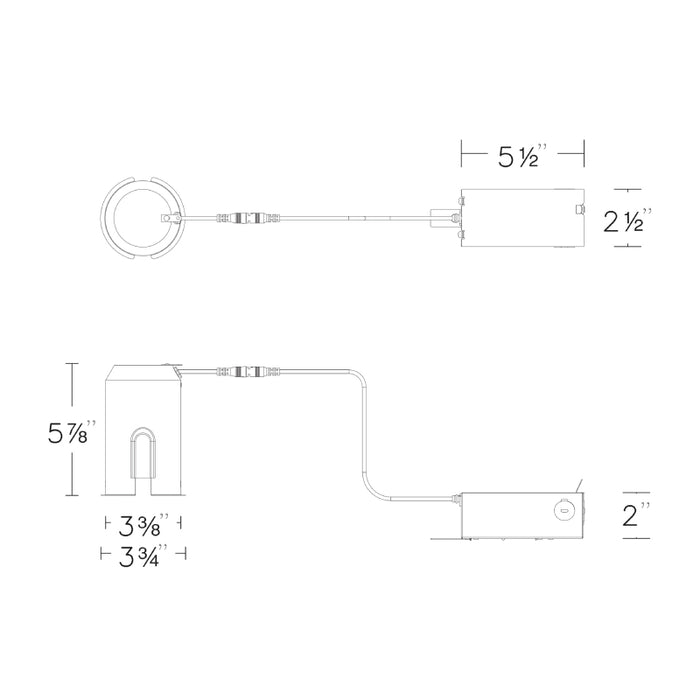 WAC R2FBR2T-1 FQ 2" 15W Remodel Housing