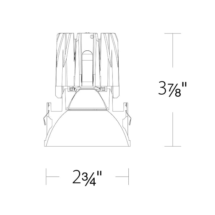 WAC R2FRD1L FQ 2" Shallow Round Downlight Trimless, Dim To Warm