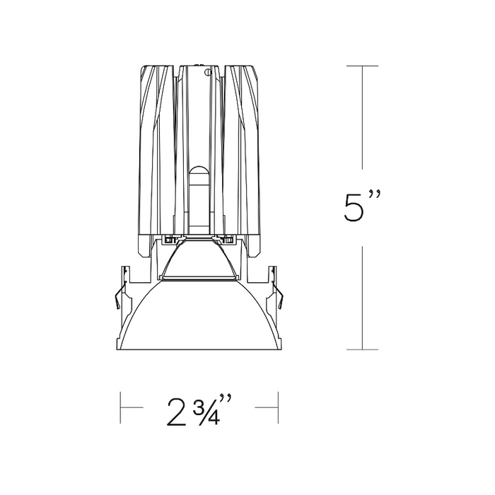 WAC R2FRDL-935 2" Round Downlight Trimless, 3500K