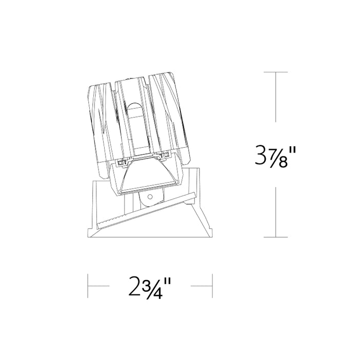 WAC R2FRW1L FQ 2" Shallow Round Wall Wash Trimless