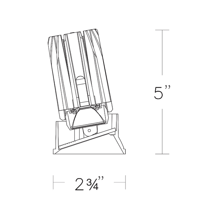 WAC R2FRWL-WD 2" Round Wall Wash Trimless, Warm Dim