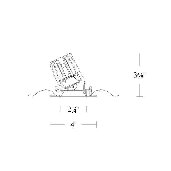 WAC R2FSA1T FQ 2" Shallow Square Adjustable Trim