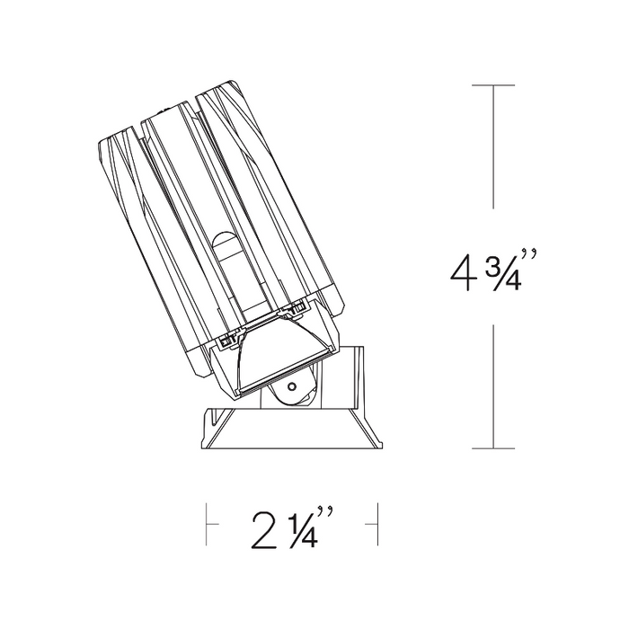 WAC R2FSAL-WD 2" Square Adjustable Trimless, Warm Dim