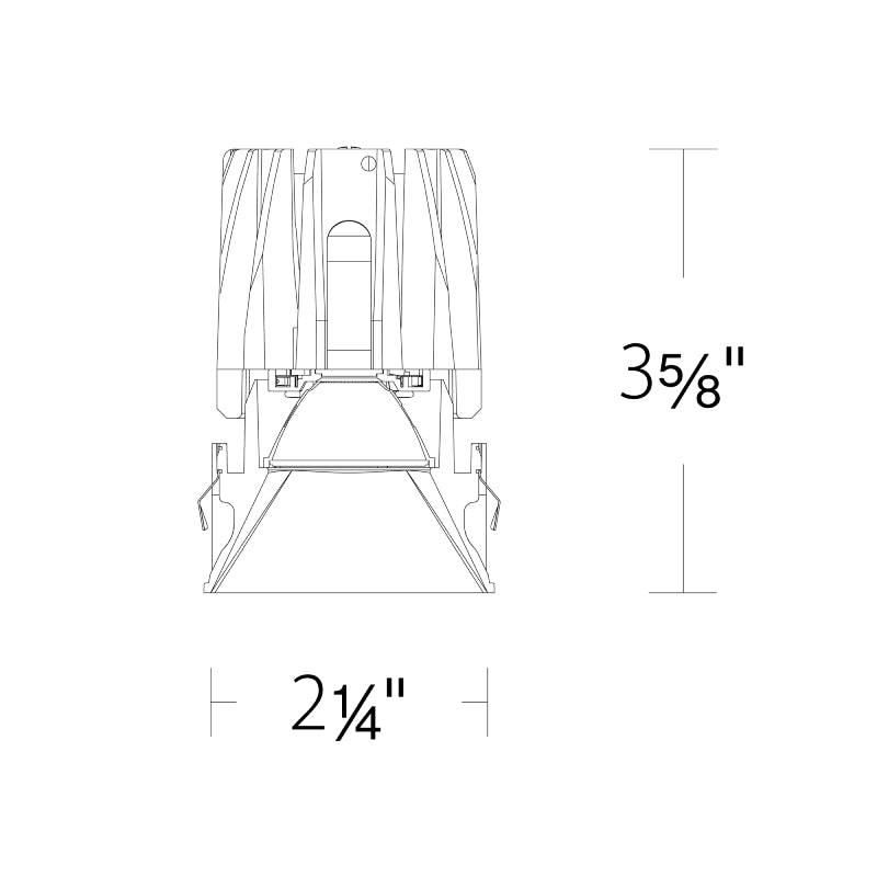 WAC R2FSD1L FQ 2" Shallow Square Downlight Trimless