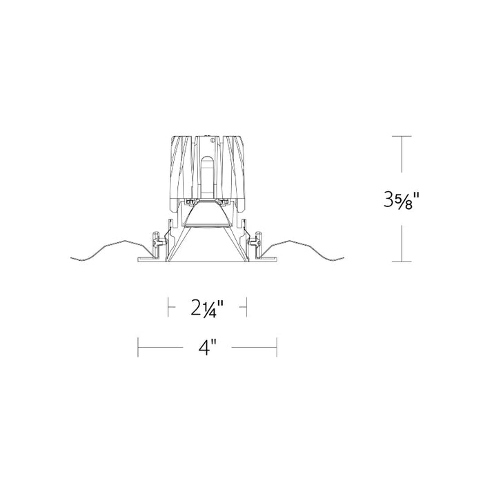 WAC R2FSD1T FQ 2" Shallow Square Downlight Trim, Dim To Warm