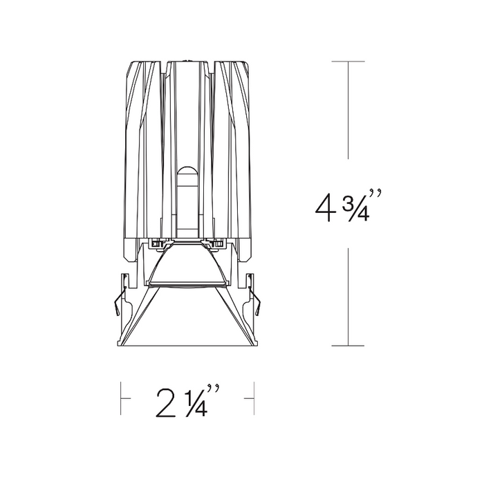 WAC R2FSDL-930 2" Square Downlight Trimless, 3000K
