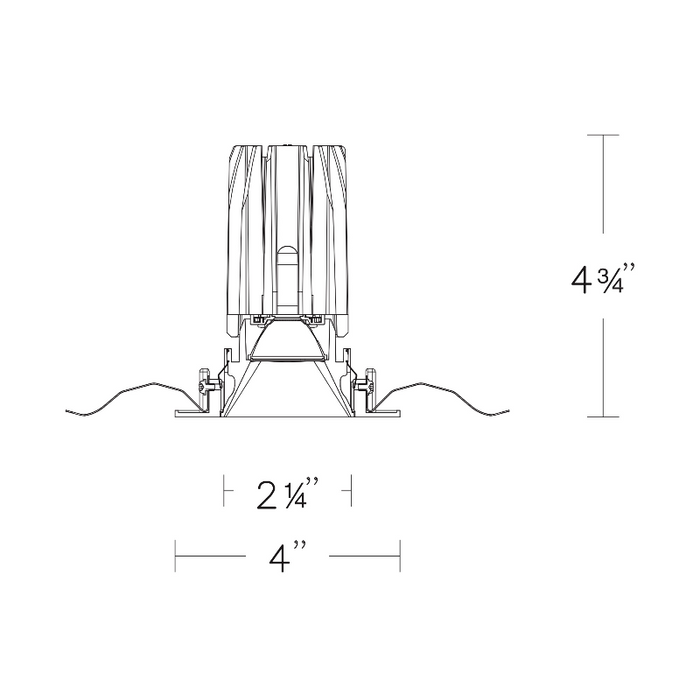 WAC R2FSDT-935 2" Square Downlight Trimmed, 3500K