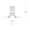 WAC R2FSDT-930 2" Square Downlight Trimmed, 3000K