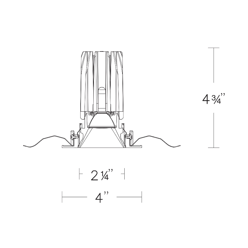 WAC R2FSDT-930 2" Square Downlight Trimmed, 3000K