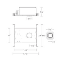 WAC R2FSNL 2" 21W New Construction Housing Square Trimless
