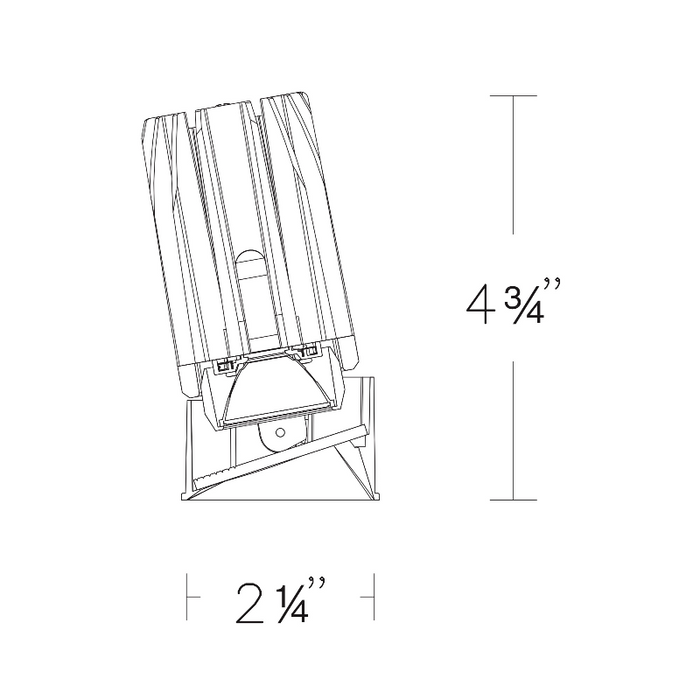 WAC R2FSWL-927 2" Square Wall Wash Trimless, 2700K