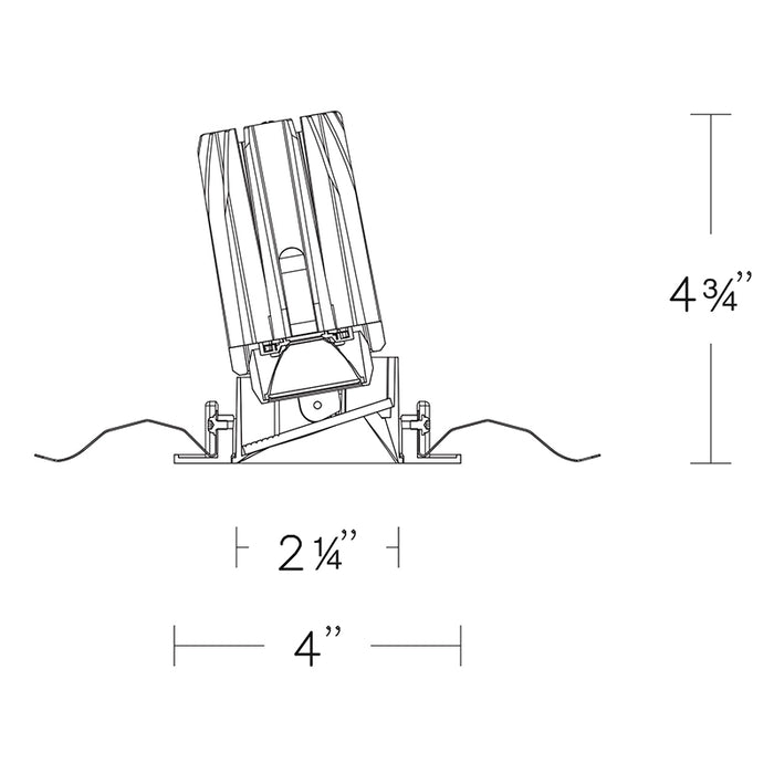 WAC R2FSWT-935 2" Square Wall Wash Trimmed, 3500K