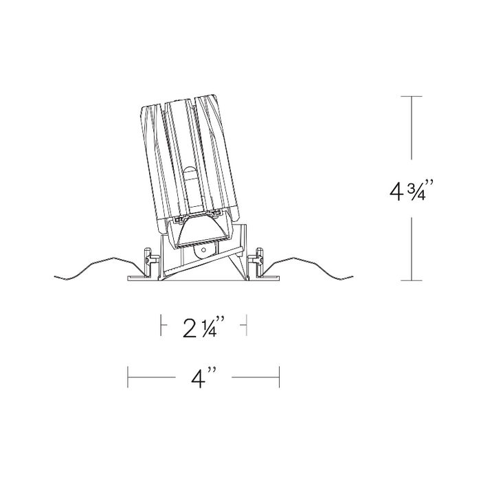 WAC R2FSWT-927 2" Square Wall Wash Trimmed, 2700K