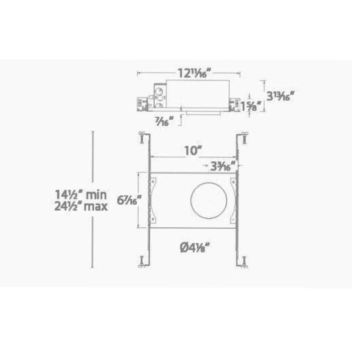 WAC R3BNICA-10U-EM Ocularc 3.0 3" New Construction IC-Rated Airtight Housing