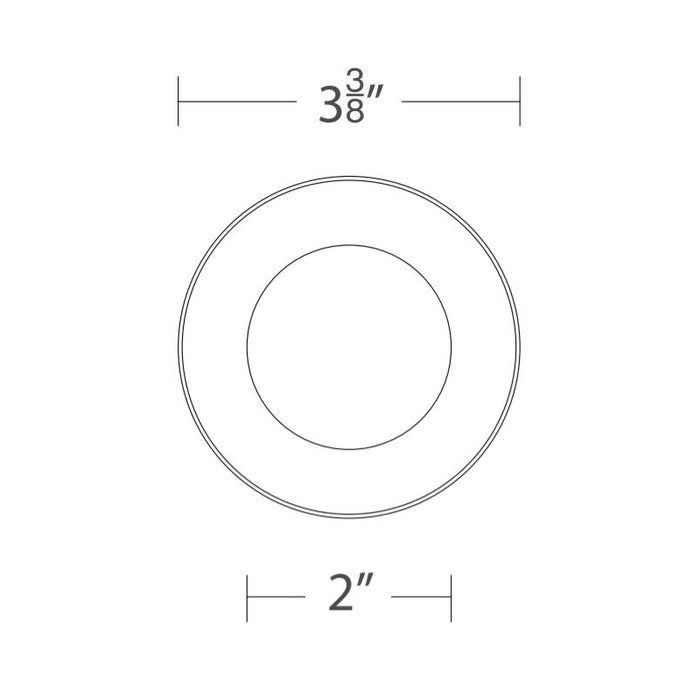 WAC R3CRDL Ocularc 3.5" Round Adjustable Trimless Downlight