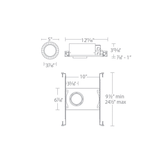 WAC R3CRN-13 Ocularc 3.5 13W Dim-to-warm Round New Construction Housing