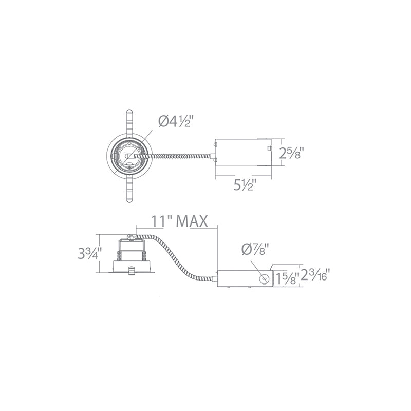 WAC R3CRR-16 Ocularc 3.5 16W Dim-to-warm Round Remodel Housing