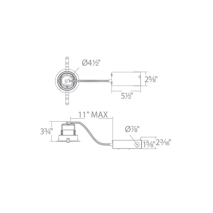 WAC R3CRR-16 Ocularc 3.5 16W Dim-to-warm Round Remodel Housing