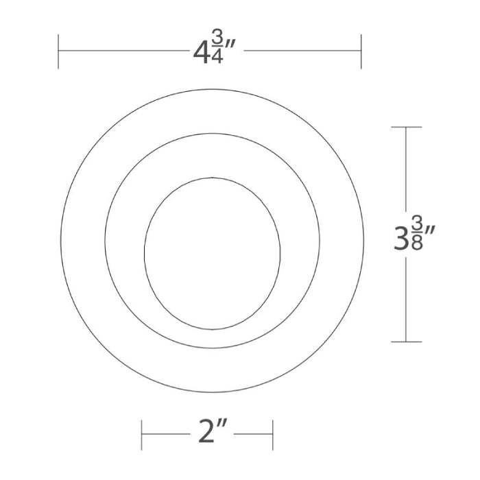 WAC R3CRWT Ocularc 3.5" Round Wall Wash Trimmed