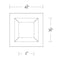 WAC R3CSDT Ocularc 3.5" Square Adjustable Downlight