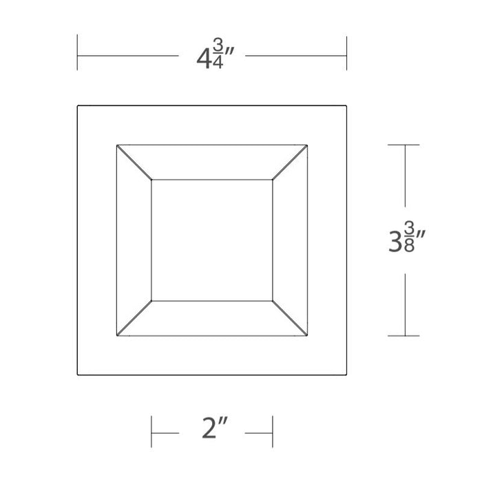 WAC R3CSDT Ocularc 3.5" Square Adjustable Downlight