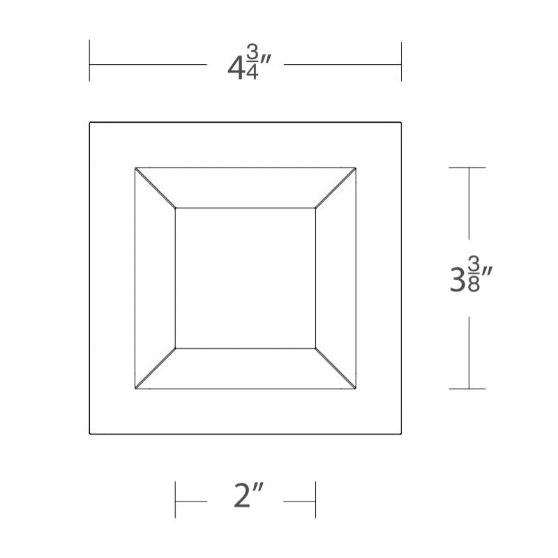 WAC R3CSDT Ocularc 3.5" Square Adjustable Downlight
