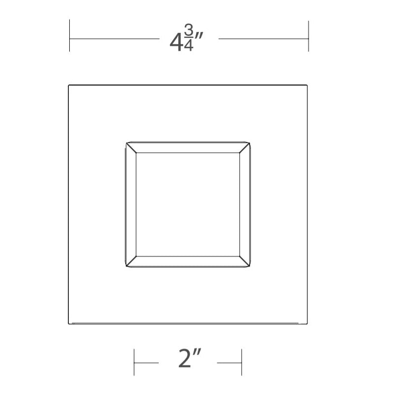 WAC R3CSPT Ocularc 3.5" Square Pinhole Trimmed