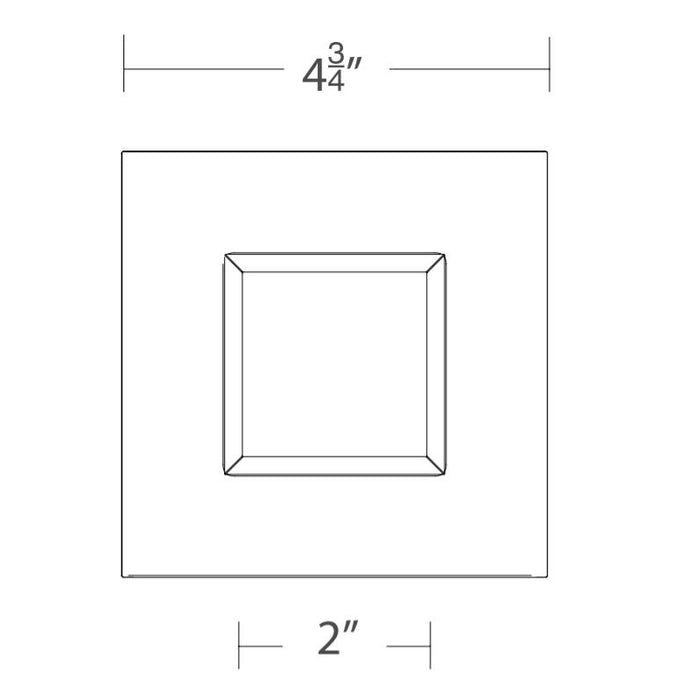 WAC R3CSPT Ocularc 3.5" Square Pinhole Trimmed