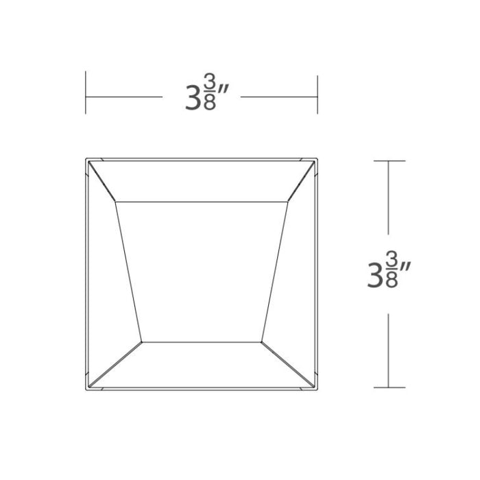 WAC R3CSWL Ocularc 3.5" Square Wall Wash Trimless