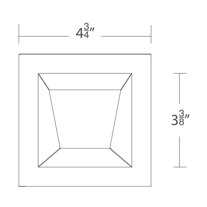 WAC R3CSWT Ocularc 3.5" Square Wall Wash Trimmed