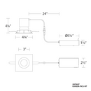 WAC R3HSDR-F9CS 3" Square Downlight Recessed