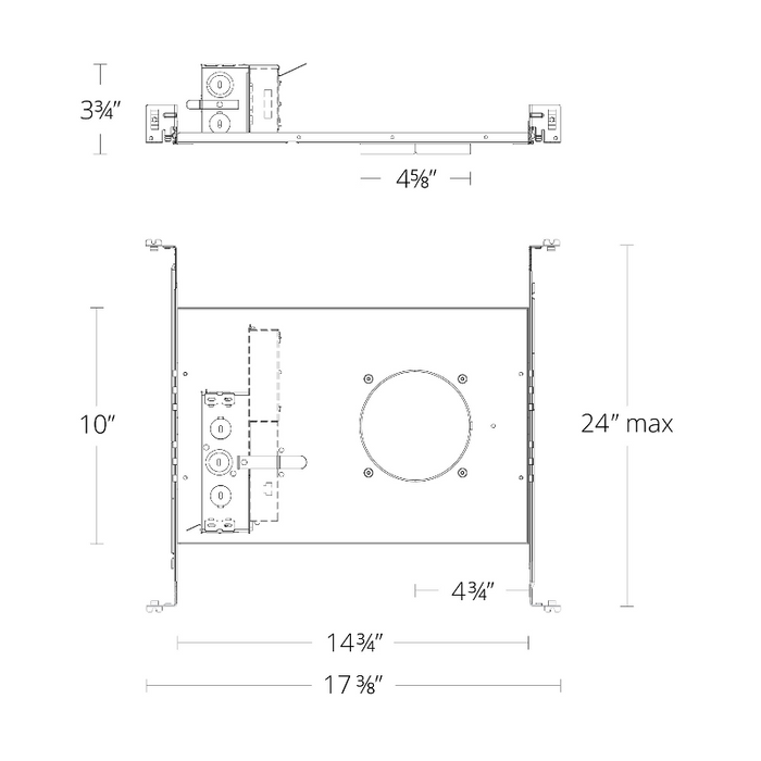 WAC R4FBFT 4" 25W New Construction Frame-In Trimmed with Emergency Backup Battery