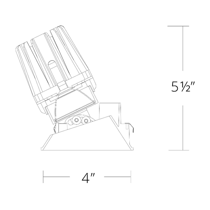 WAC R4FRAL-930 4" Round Adjustable Trimless, 3000K