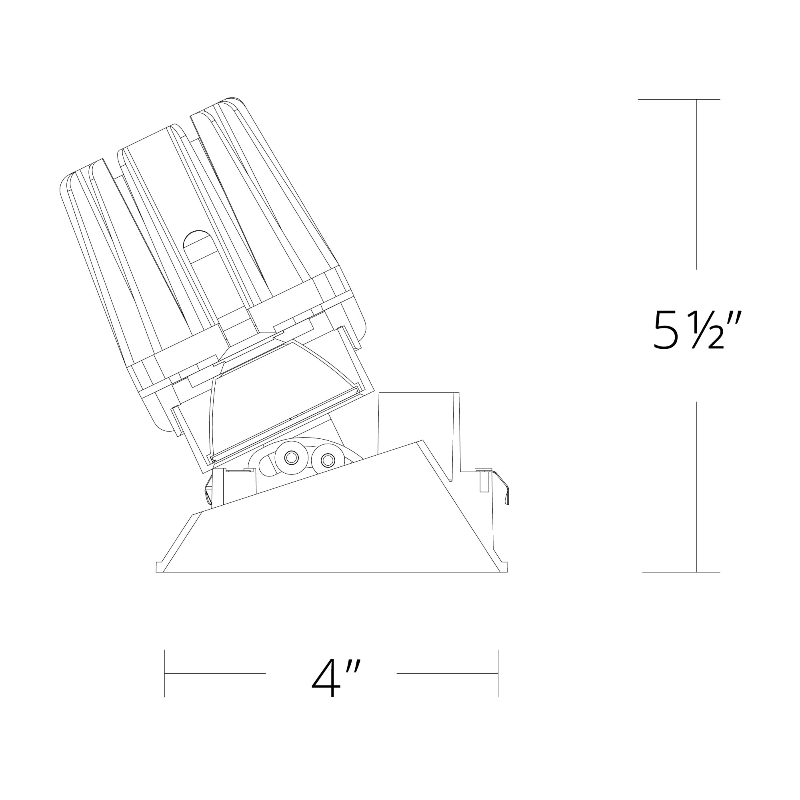 WAC R4FRAL-935 4" Round Adjustable Trimless, 3500K