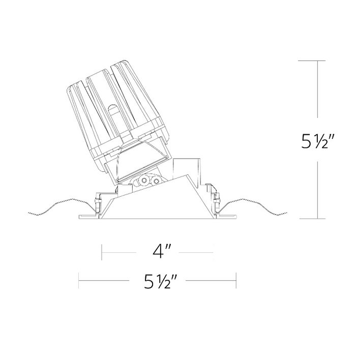 WAC R4FRAT-927 4" Round Adjustable Trimmed, 2700K