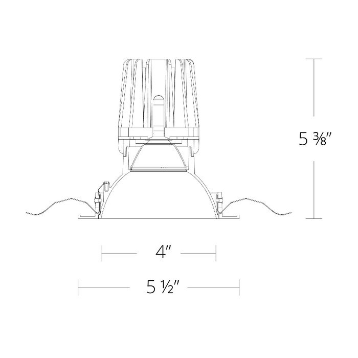 WAC R4FRDT-927 4" Round Downlight Trimmed, 2700K