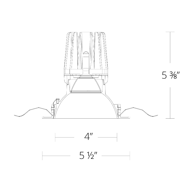 WAC R4FRDT-930 4" Round Downlight Trimmed, 3000K