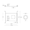 WAC R4FRFL 4" 28W New Construction Frame-In Trimless