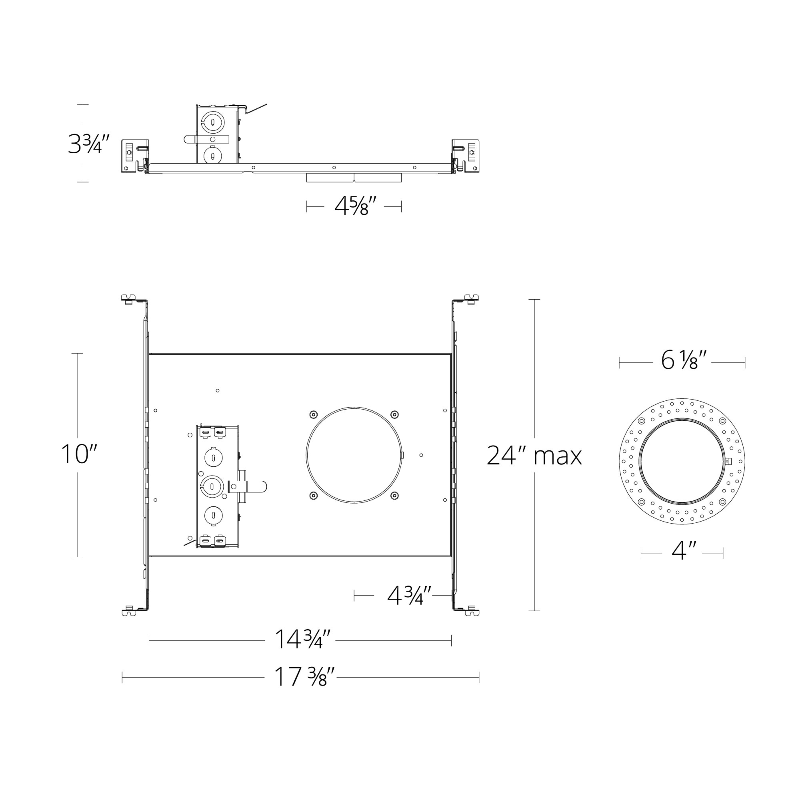 WAC R4FRFL 4" 19W New Construction Frame-In Trimless