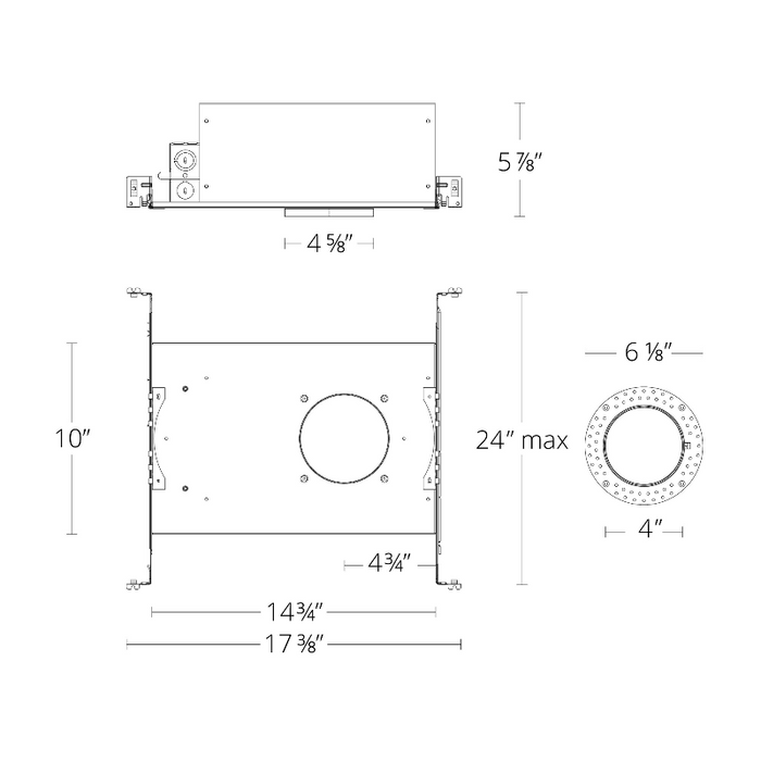 WAC R4FRNL 4" 19W New Construction Trimless