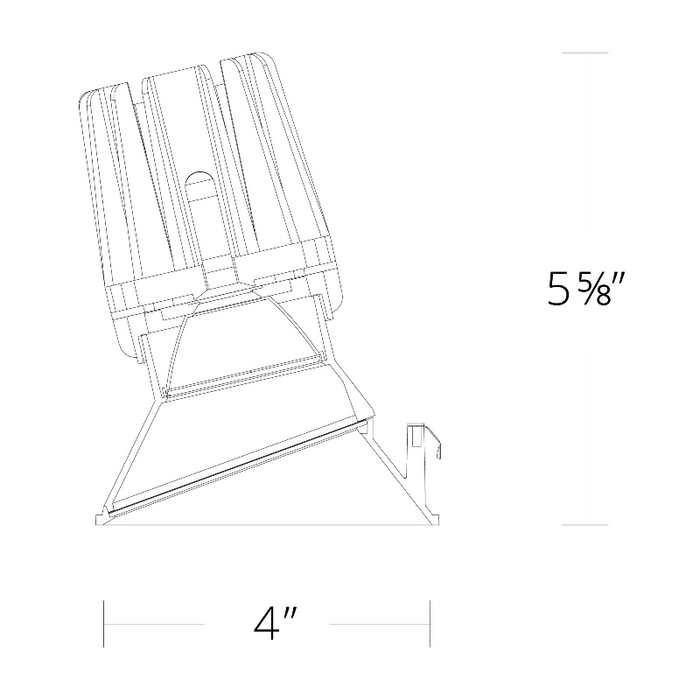 WAC R4FRWL-935 4" Round Wall Wash Trimless, 3500K