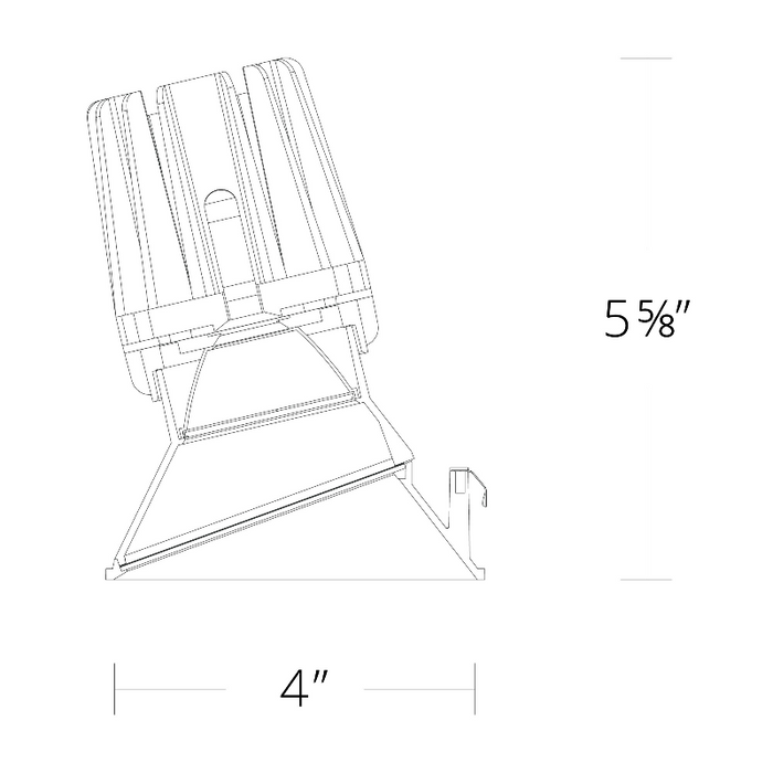 WAC R4FRWL-930 4" Round Wall Wash Trimless, 3000K