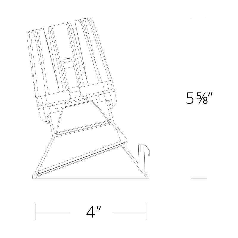 WAC R4FRWL-930 4" Round Wall Wash Trimless, 3000K