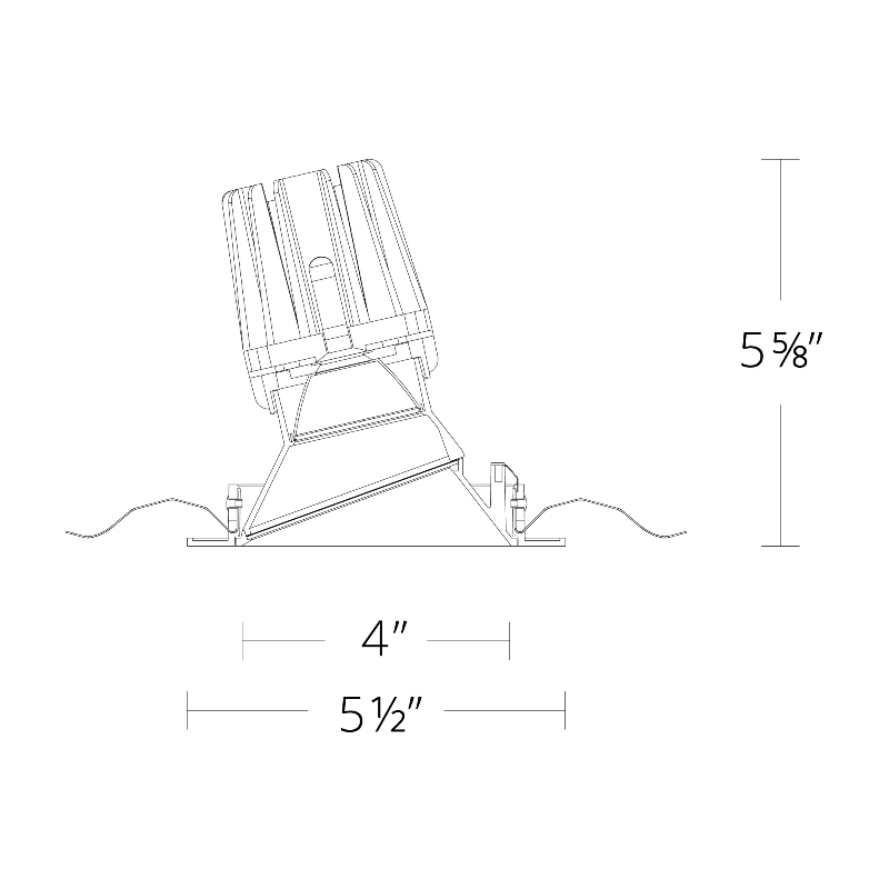 WAC R4FRWT-930 4" Round Wall Wash Trimmed, 3000K