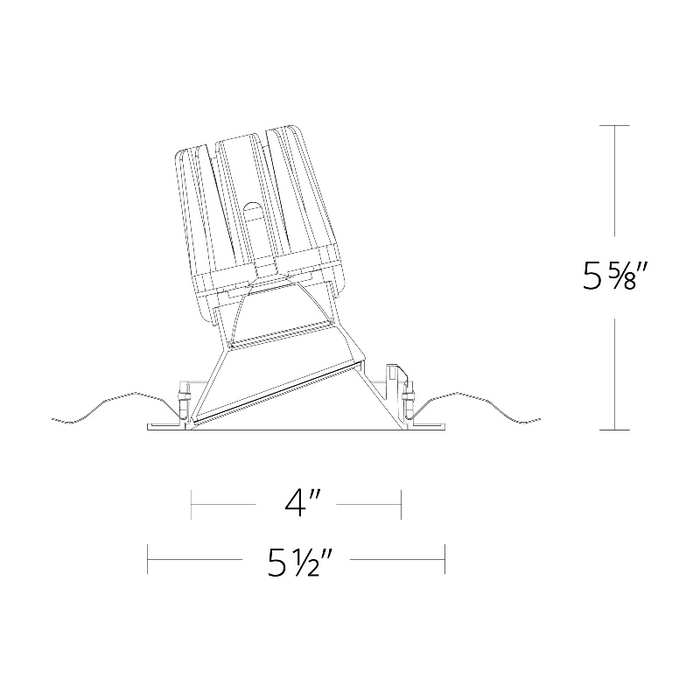 WAC R4FRWT-935 4" Round Wall Wash Trimmed, 3500K